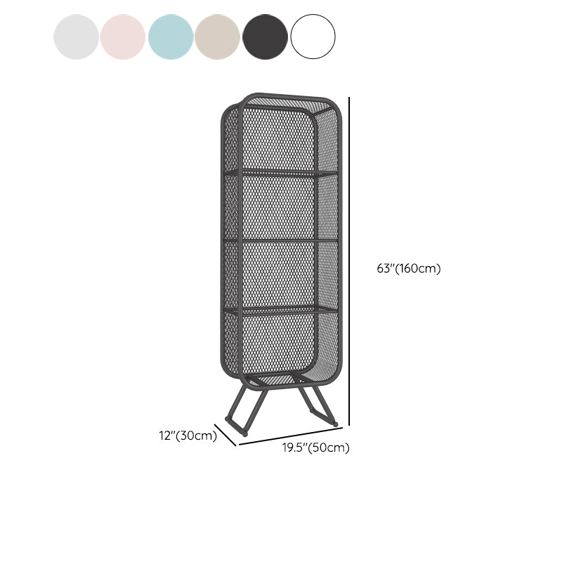 Contemporary Metal Bookshelf Standard Shelf Bookcase for Study Room
