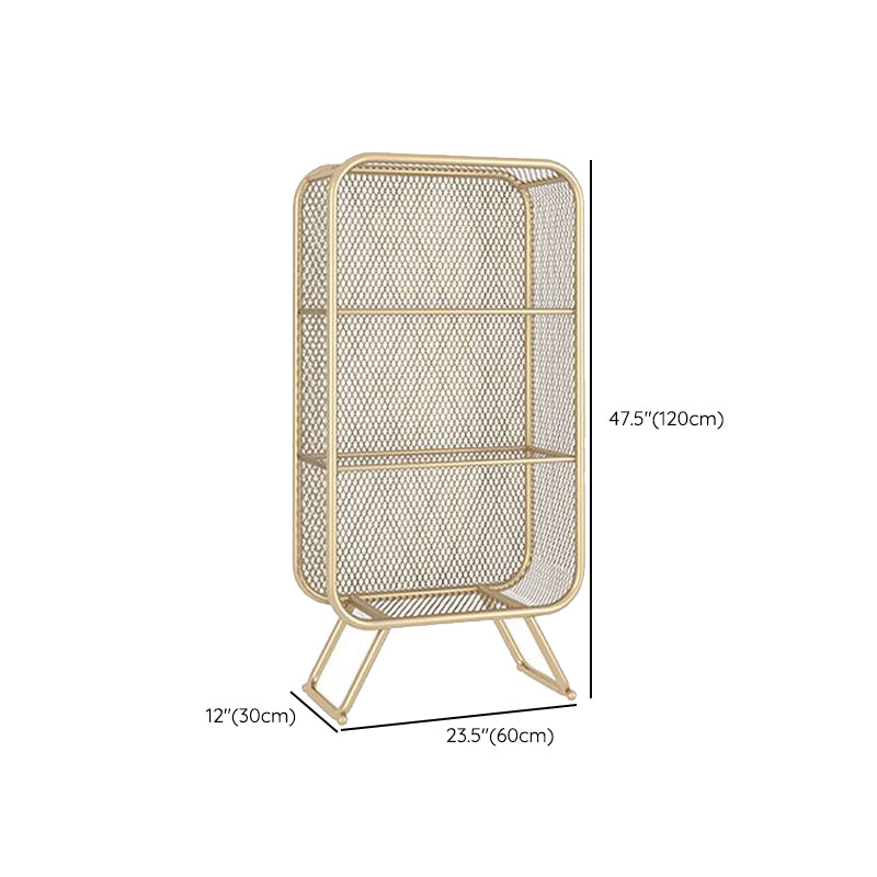 Contemporary Metal Bookshelf Standard Shelf Bookcase for Study Room