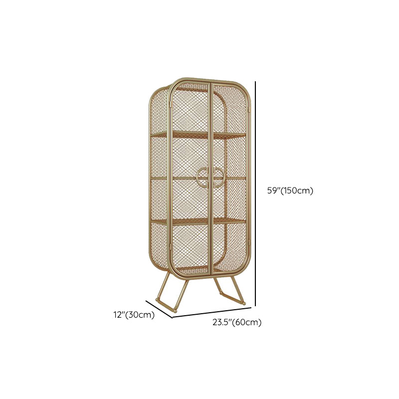 Contemporary Metal Bookshelf Standard Shelf Bookcase for Study Room