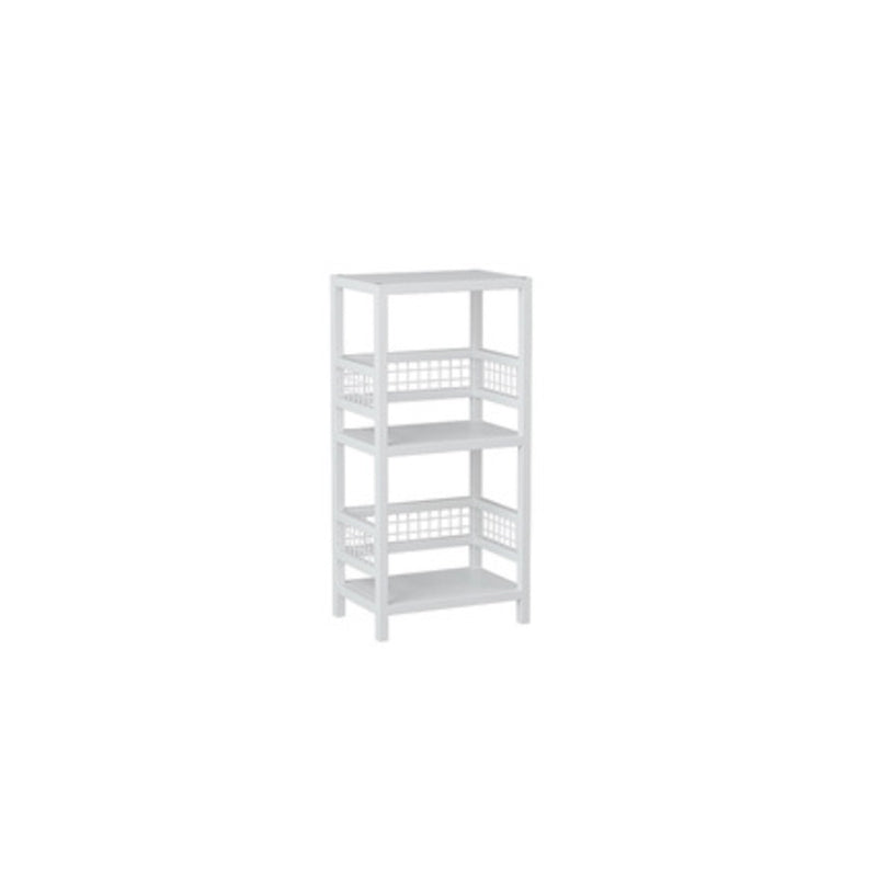 Modern Open Back Bookshelf Metal Shelf Bookcase for Living Room