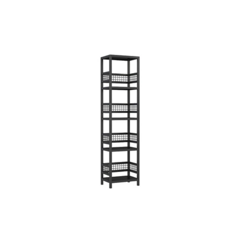 Modern Open Back Bookshelf Metal Shelf Bookcase for Living Room