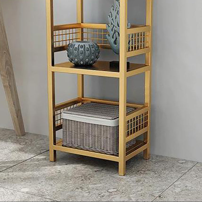 Modern Open Back Bookshelf Metal Shelf Bookcase for Living Room