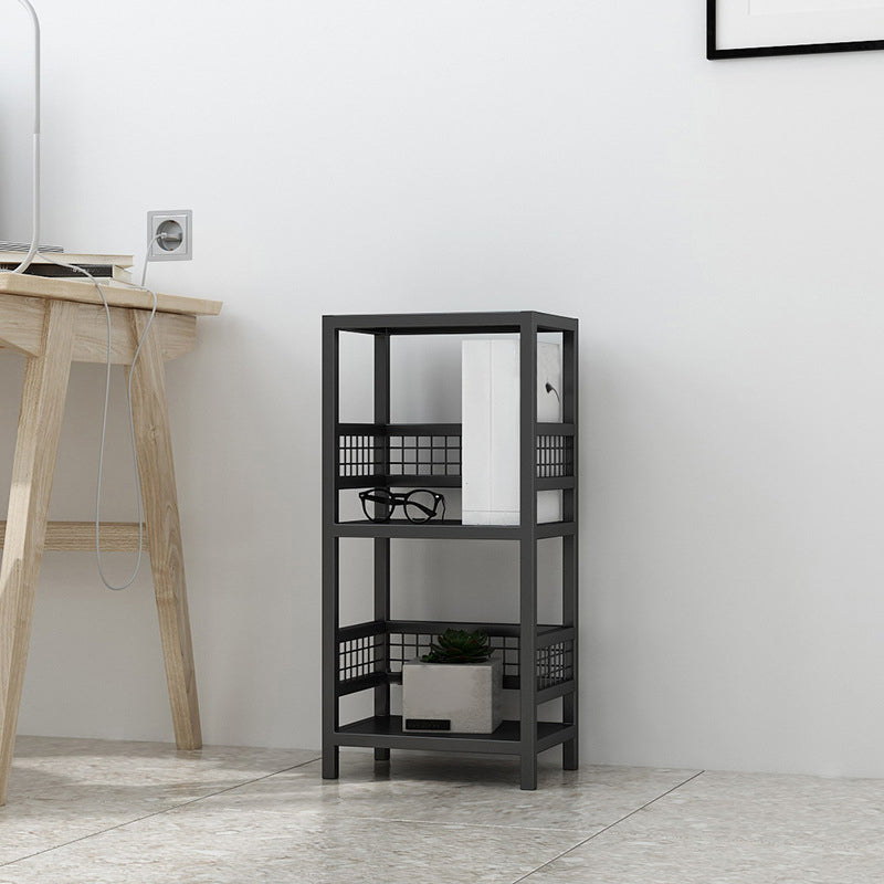 Modern Open Back Bookshelf Metal Shelf Bookcase for Living Room