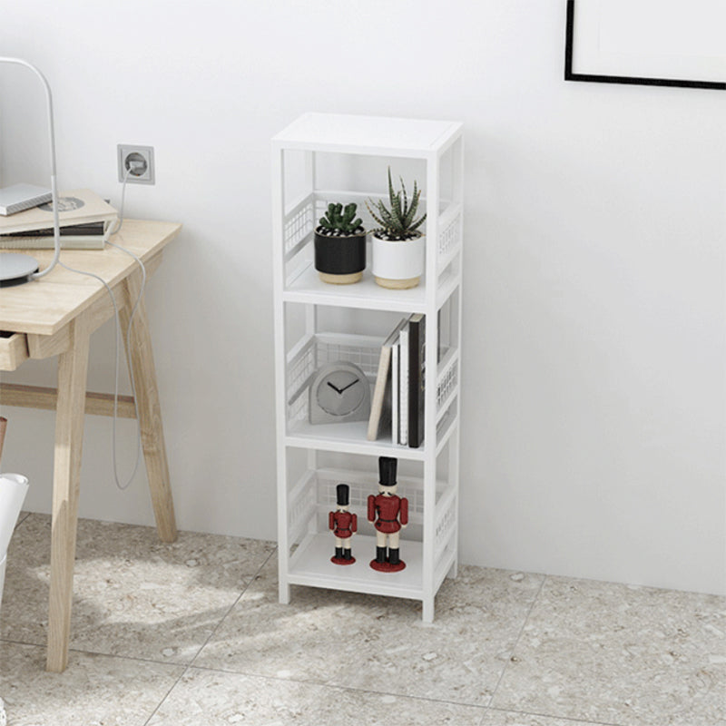 Modern Open Back Bookshelf Metal Shelf Bookcase for Living Room