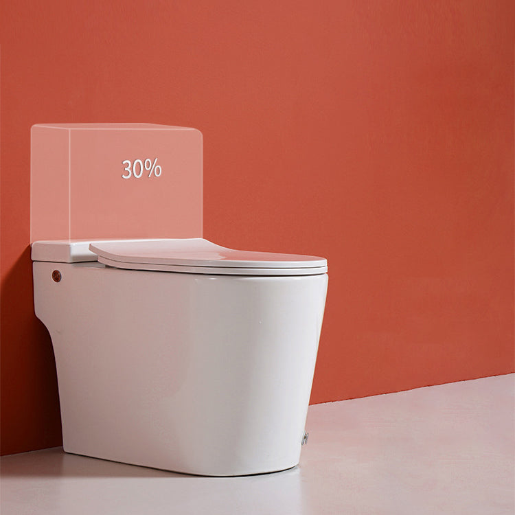 Contemporary Elongated Toilet Bowl Siphon Jet Flush Toilet with Seat for Bathroom