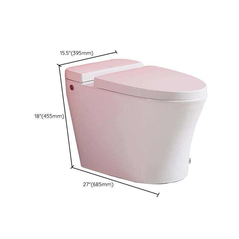 Contemporary Elongated Toilet Bowl Siphon Jet Flush Toilet with Seat for Bathroom
