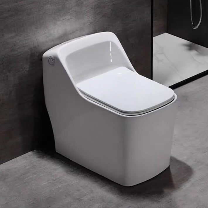 Modern Siphon Jet Toilet Bowl Floor Mount Flush Toilet with Toilet Seat