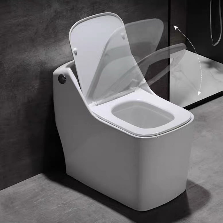 Modern Siphon Jet Toilet Bowl Floor Mount Flush Toilet with Toilet Seat