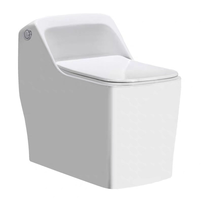 Modern Siphon Jet Toilet Bowl Floor Mount Flush Toilet with Toilet Seat