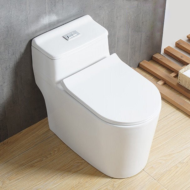 Modern Elongated Toilet Bowl Siphon Jet Flush Toilet with Seat for Bathroom