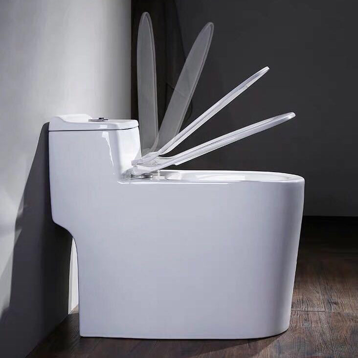 Modern Elongated Toilet Bowl Siphon Jet Flush Toilet with Seat for Bathroom