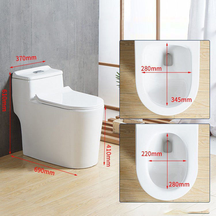 Modern Elongated Toilet Bowl Siphon Jet Flush Toilet with Seat for Bathroom