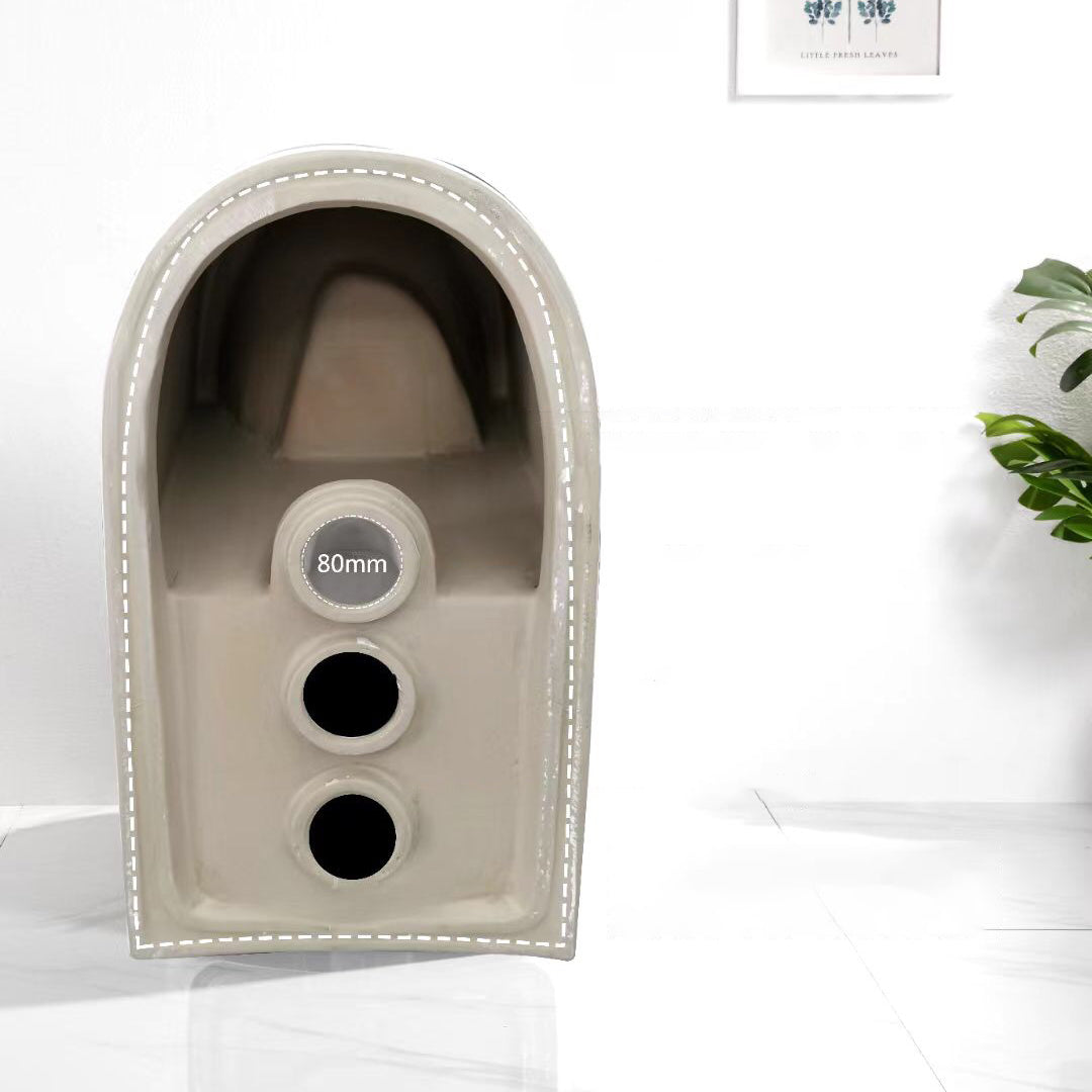 Modern Skirted Flush Toilet Ceramic Elong Floor Mount One-Piece Toilet