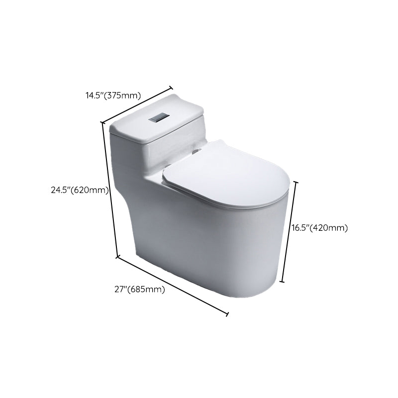 Modern One Piece Toilet Bowl Floor Mount Flush Toilet with Seat