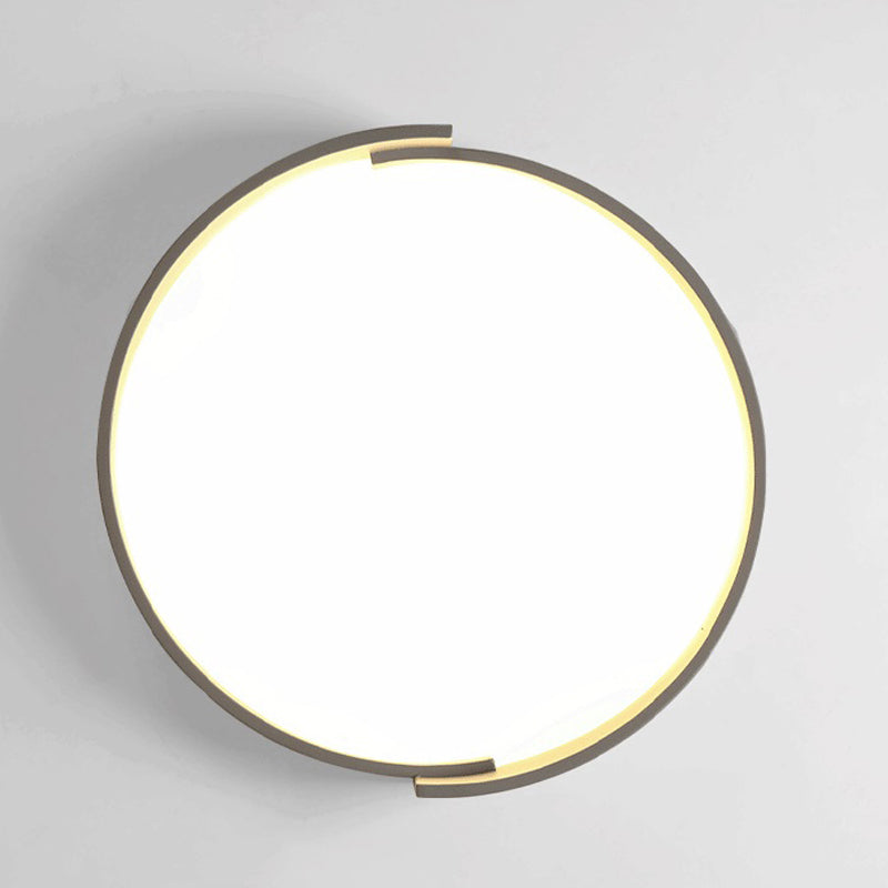 Modern LED Metal Flush Mount Circular Shape Ceiling Light with Acrylic Shade for Bedroom