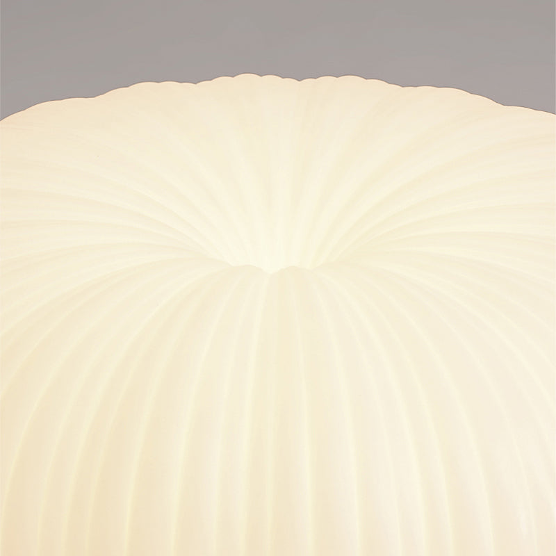 LED Modern Metal Flush Mount Circular Shape Ceiling Light with Acrylic Shade in White