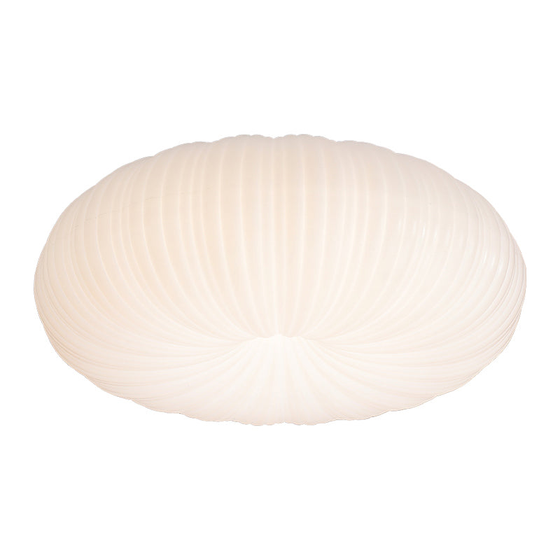 LED Modern Metal Flush Mount Circular Shape Ceiling Light with Acrylic Shade in White