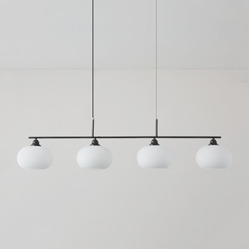 Metal/Glass Kitchen Island Lighting Modern Golden/Black Ceiling Light for Foyer