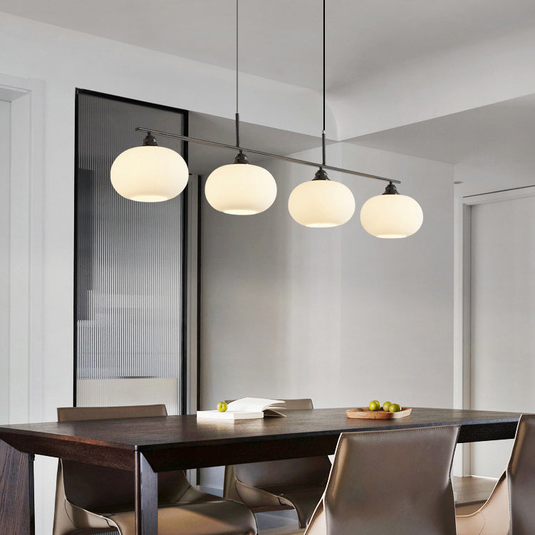 Metal/Glass Kitchen Island Lighting Modern Golden/Black Ceiling Light for Foyer