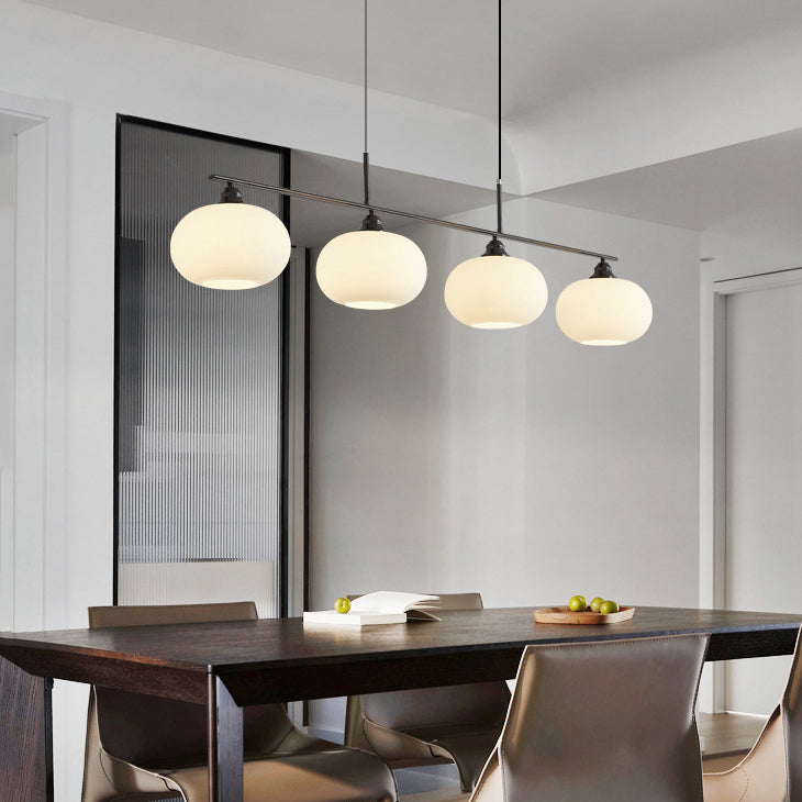 Metal/Glass Kitchen Island Lighting Modern Golden/Black Ceiling Light for Home
