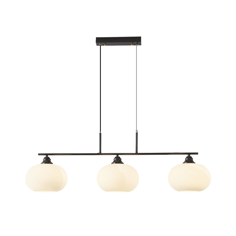 Metal/Glass Kitchen Island Lighting Modern Golden/Black Ceiling Light for Home