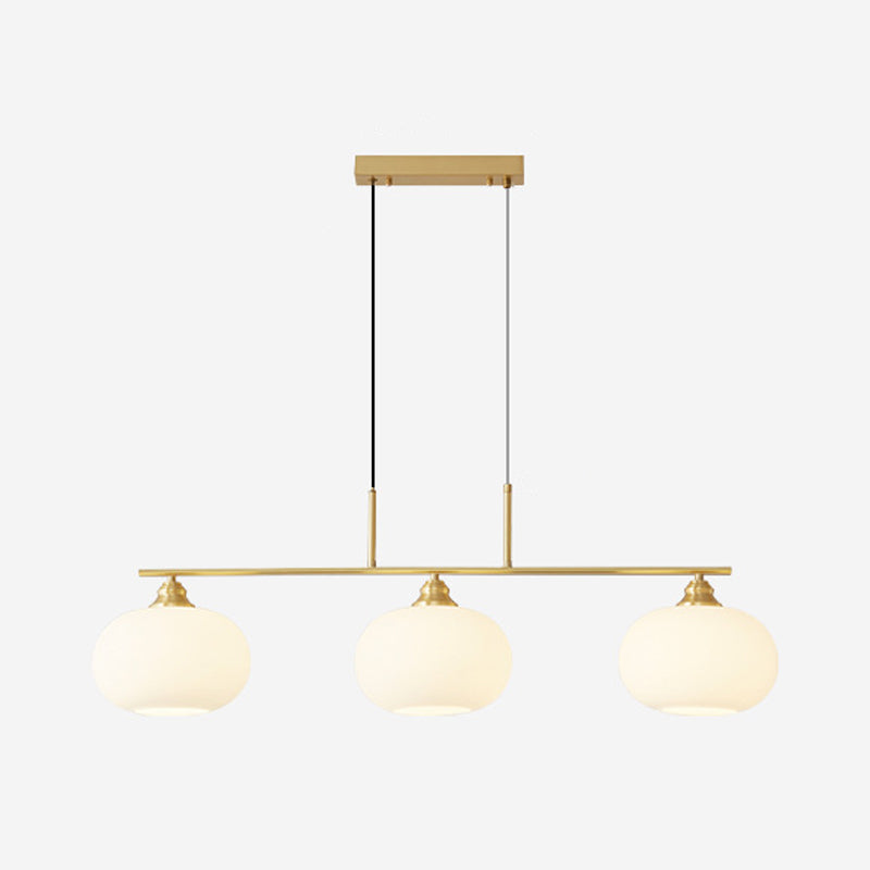 Metal/Glass Kitchen Island Lighting Modern Golden/Black Ceiling Light for Home