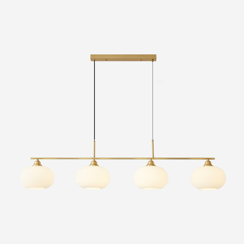 Metal/Glass Kitchen Island Lighting Modern Golden/Black Ceiling Light for Home