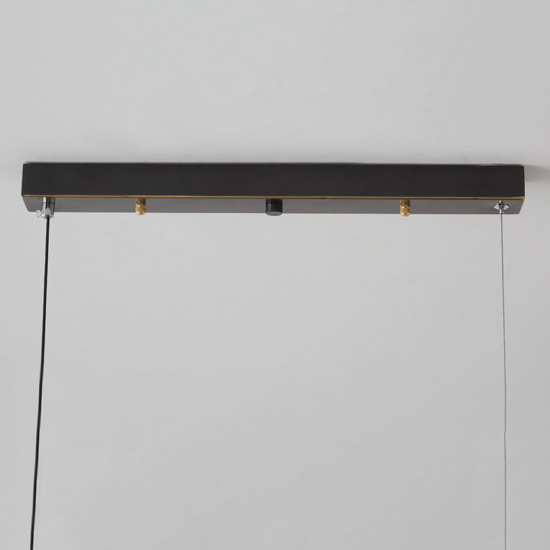 Metal/Glass Kitchen Island Lighting Modern Golden/Black Ceiling Light for Home