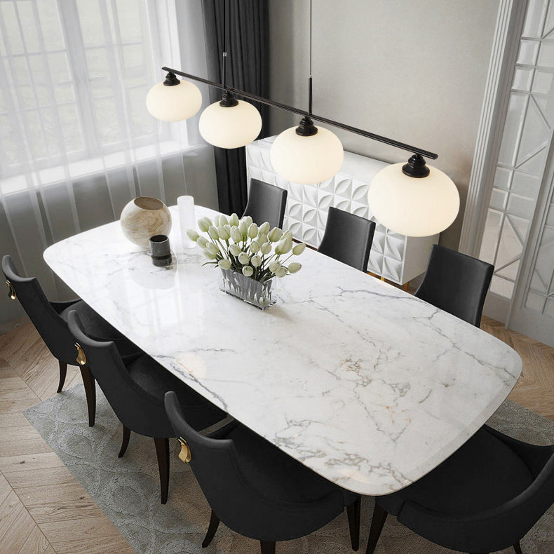 Metal/Glass Kitchen Island Lighting Modern Golden/Black Ceiling Light for Home