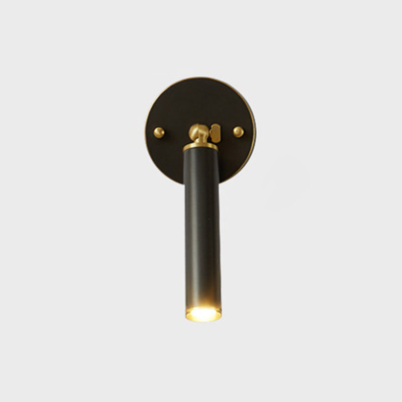 1-Light Cylinder Wall Lights Modern Metal Wall Light Fixture