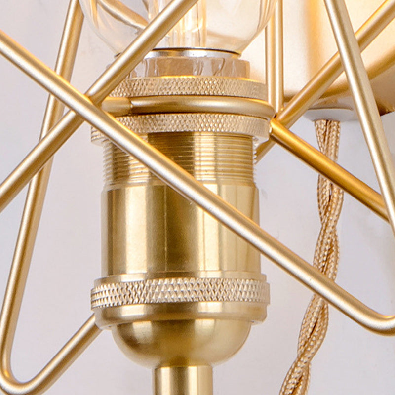 Modernist Wall Sconce Star-Shade Sconce Light with Metal for Bedroom