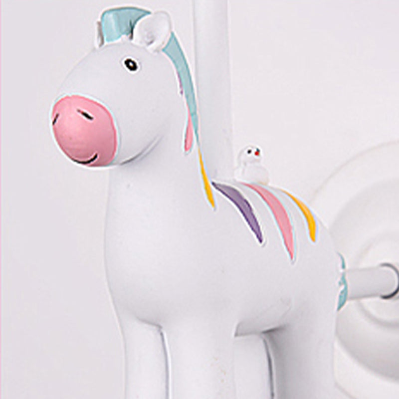 Cartoon Style Wall Light Fabric Shade Wall Lamp for Children's Room (Included Doll)