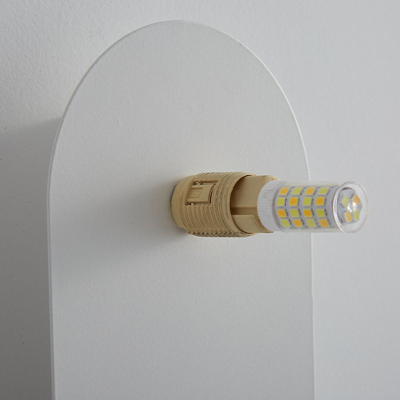 Single Modernism White/Black Wall Mounted Sconce Glass Shaded Wall Light