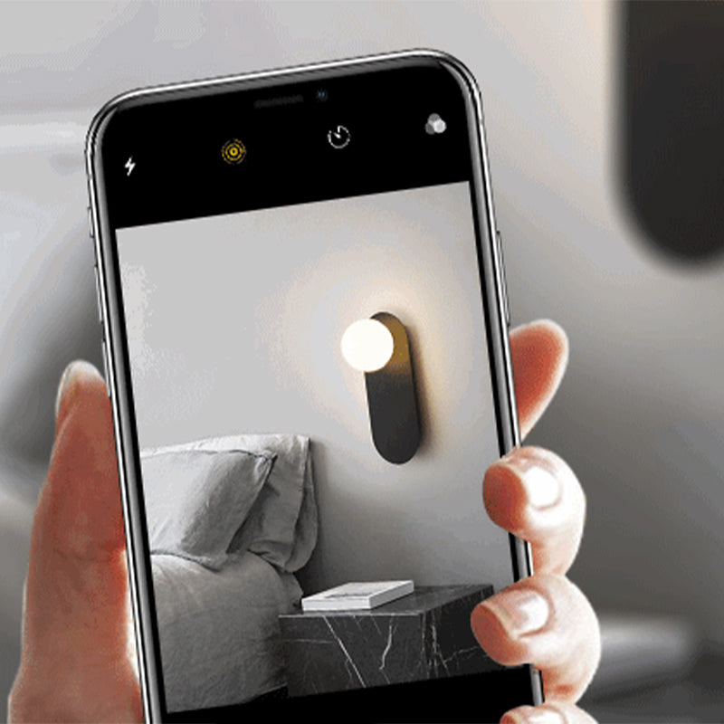 Single Modernism White/Black Wall Mounted Sconce Glass Shaded Wall Light