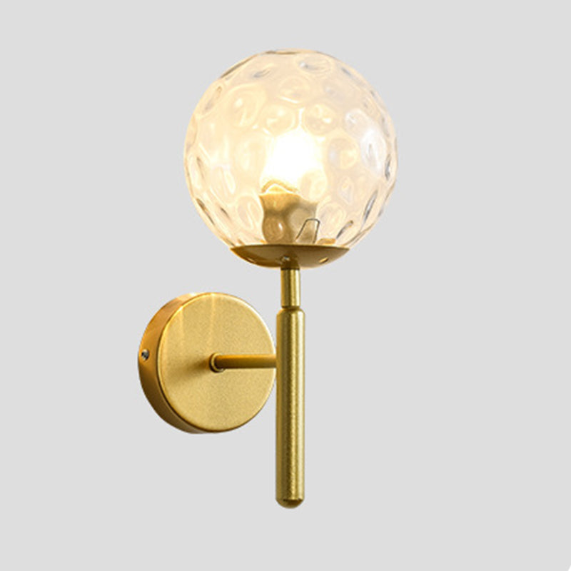 Modernist Wall Sconce Globe Sconce Light with Glass for Bedroom