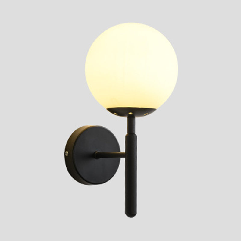 Modernist Wall Sconce Globe Sconce Light with Glass for Bedroom