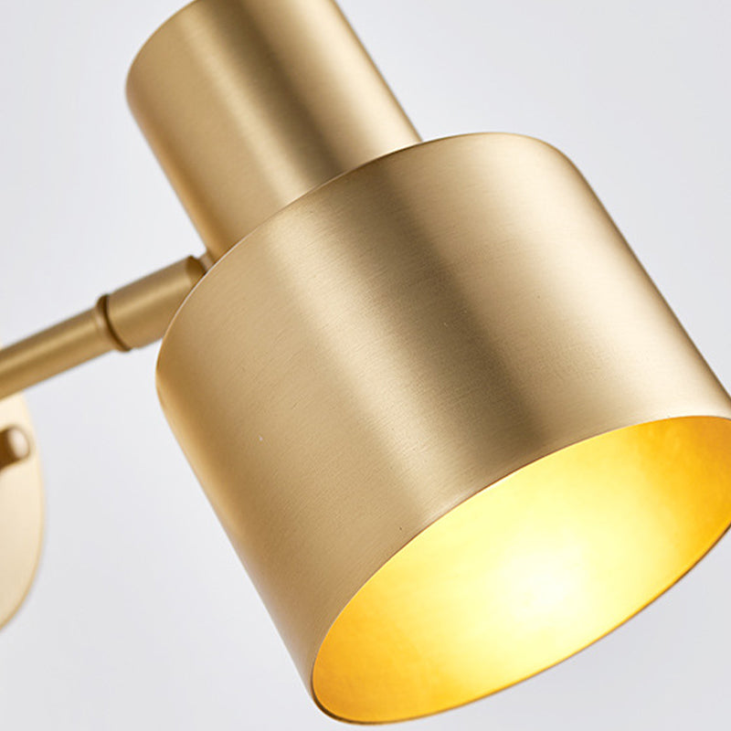 Single Modernism Golden Wall Mounted Sconce Metallic Wall Light for Living Room