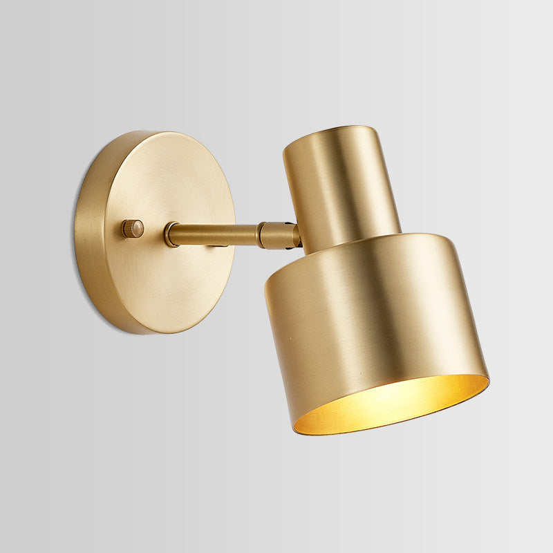 Single Modernism Golden Wall Mounted Sconce Metallic Wall Light for Living Room
