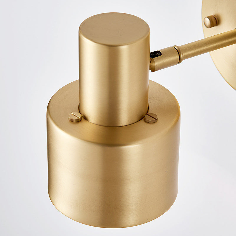 Single Modernism Golden Wall Mounted Sconce Metallic Wall Light for Living Room
