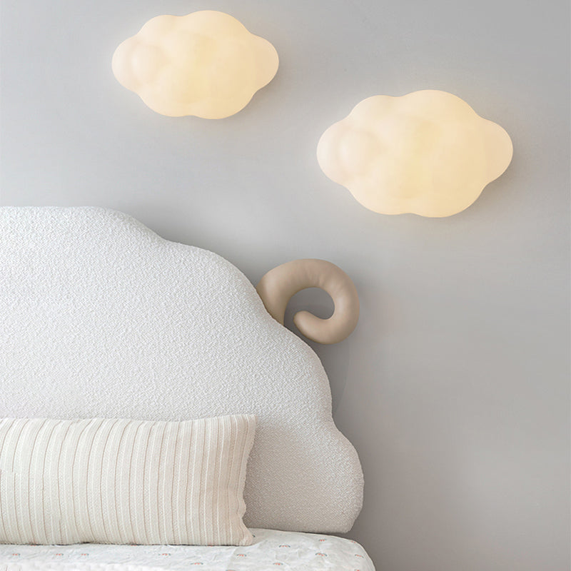 Cartoon Style Iron Wall Light Cloud Shape Wall Lamp for Children's Room