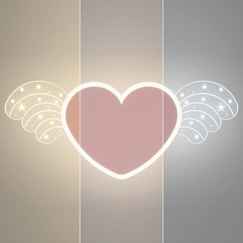 Kids Style 2 - Light LED Wall Light Pink / Blue Iron and Acrylic Wall Mount Fixture