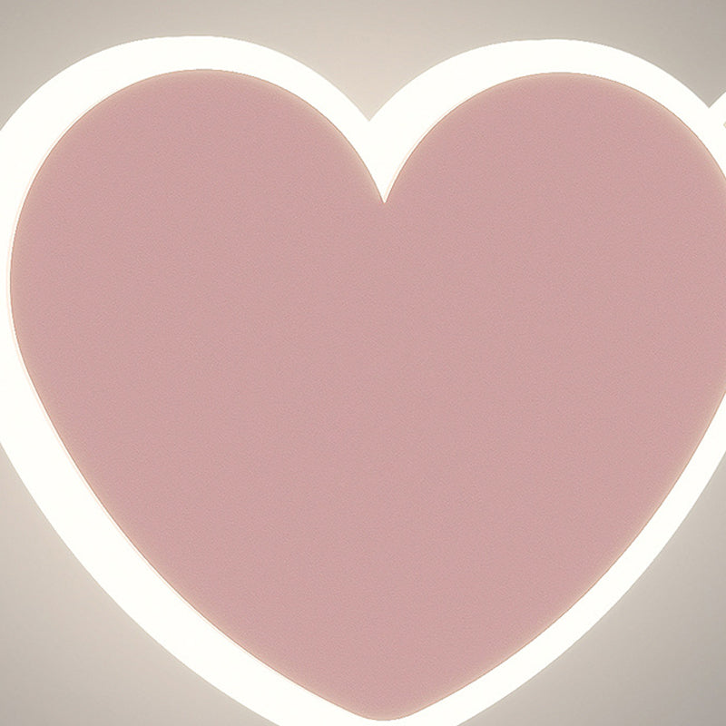 Kids Style 2 - Light LED Wall Light Pink / Blue Iron and Acrylic Wall Mount Fixture