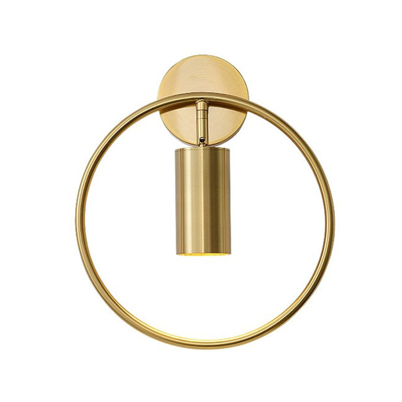 Post-Modern Wall Sconce Pivot Shade Sconce Lamp with Metal for Bedroom