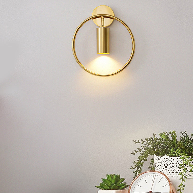 Post-Modern Wall Sconce Pivot Shade Sconce Lamp with Metal for Bedroom