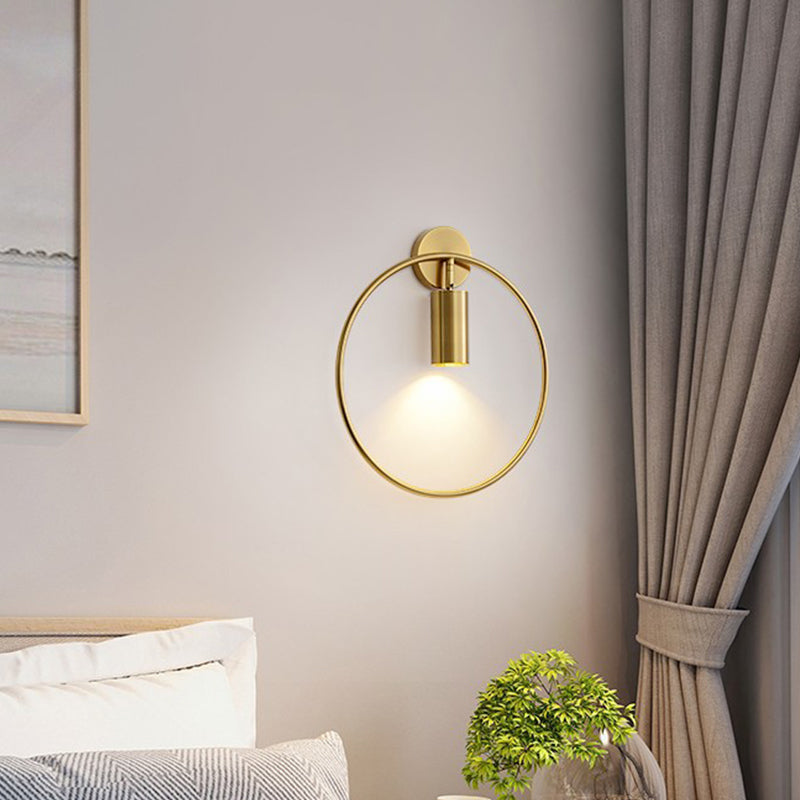 Post-Modern Wall Sconce Pivot Shade Sconce Lamp with Metal for Bedroom