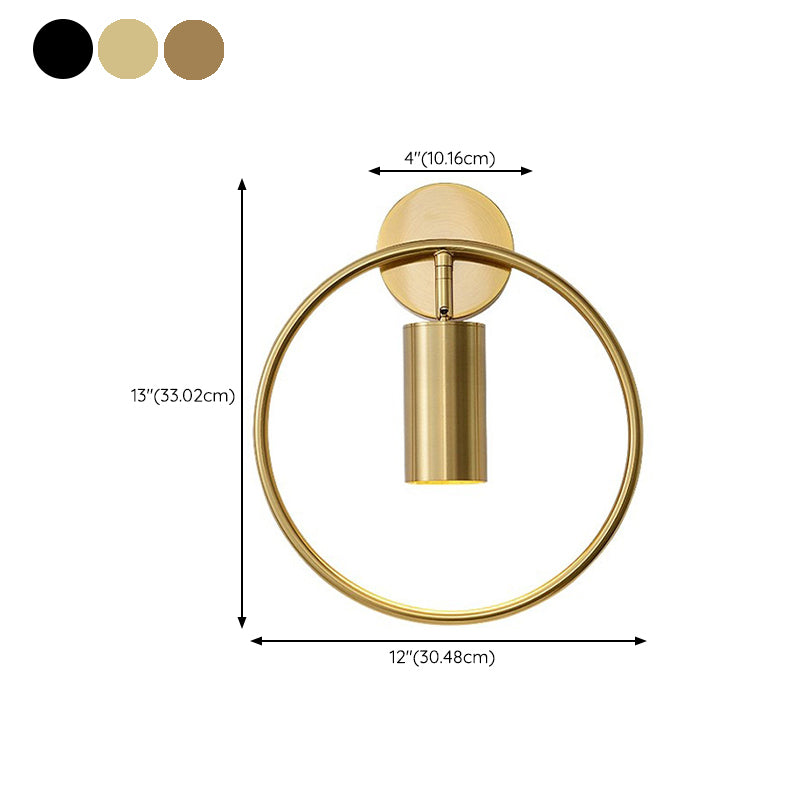 Post-Modern Wall Sconce Pivot Shade Sconce Lamp with Metal for Bedroom
