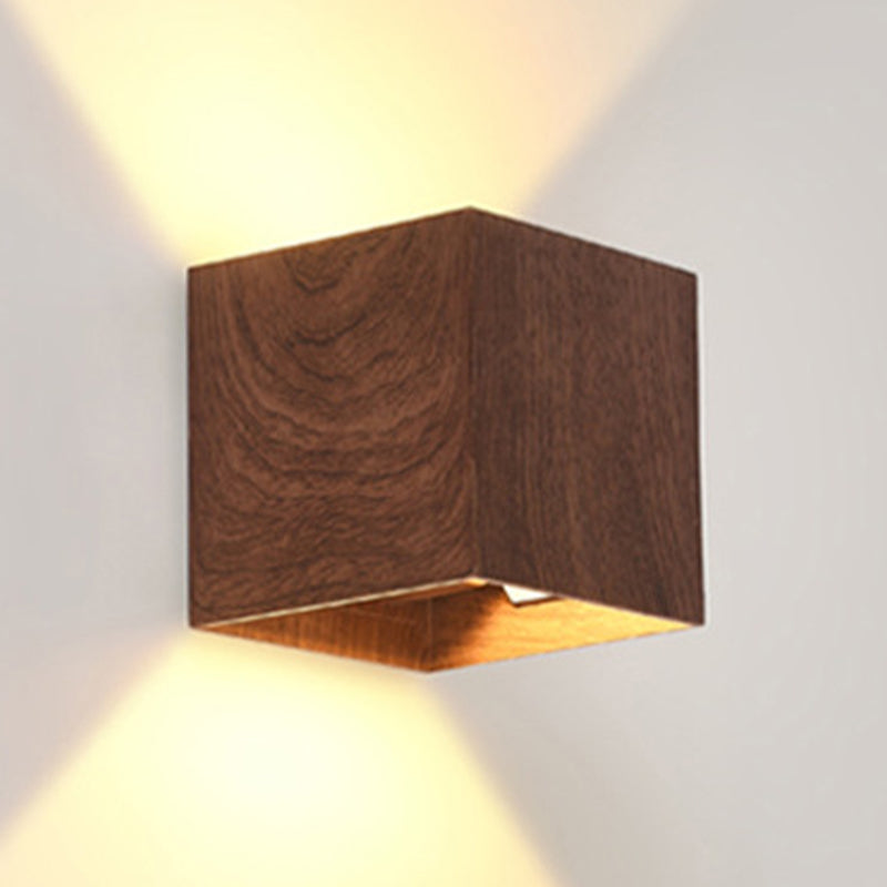 2-Light Modernism Beige/Brown Wall Mounted Sconce LED Shaded Wall Light for Bedroom
