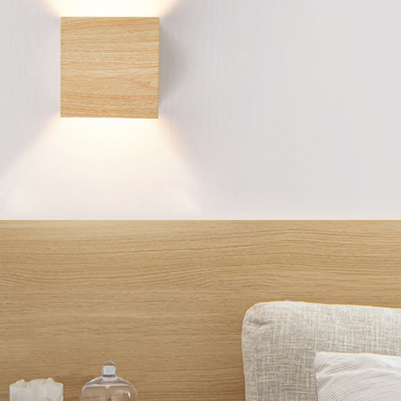 2-Light Modernism Beige/Brown Wall Mounted Sconce LED Shaded Wall Light for Bedroom