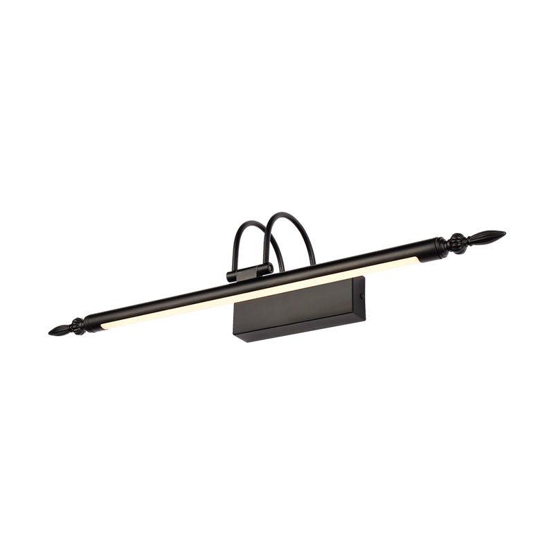 Metal & Acrylic Linear LED Bathroom Vanity Lighting Dark Black Bath Bar