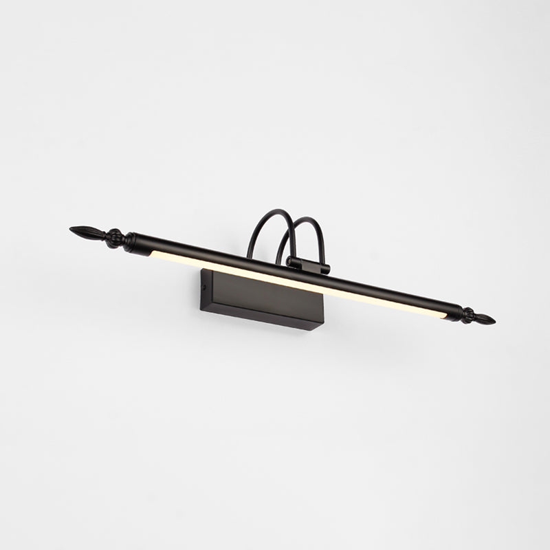 Metal & Acrylic Linear LED Bathroom Vanity Lighting Dark Black Bath Bar